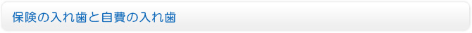 保険の入れ歯と自費の入れ歯